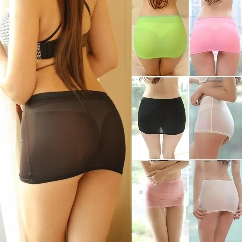 NEW Arrivals Sexy Fashion See Through Mini Skirts Women's Summer Sexy Club High Waist See Through Party Slim A Line Lingerie Skirt Clothing