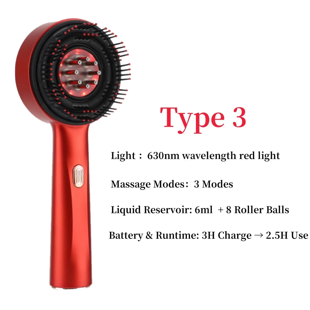 NEW Electric Scalp Massage Comb Scalp Oil Applicator Hair Care Red Light Head Massager for Hairline Growth Anti-Hair Loss Hairbrush