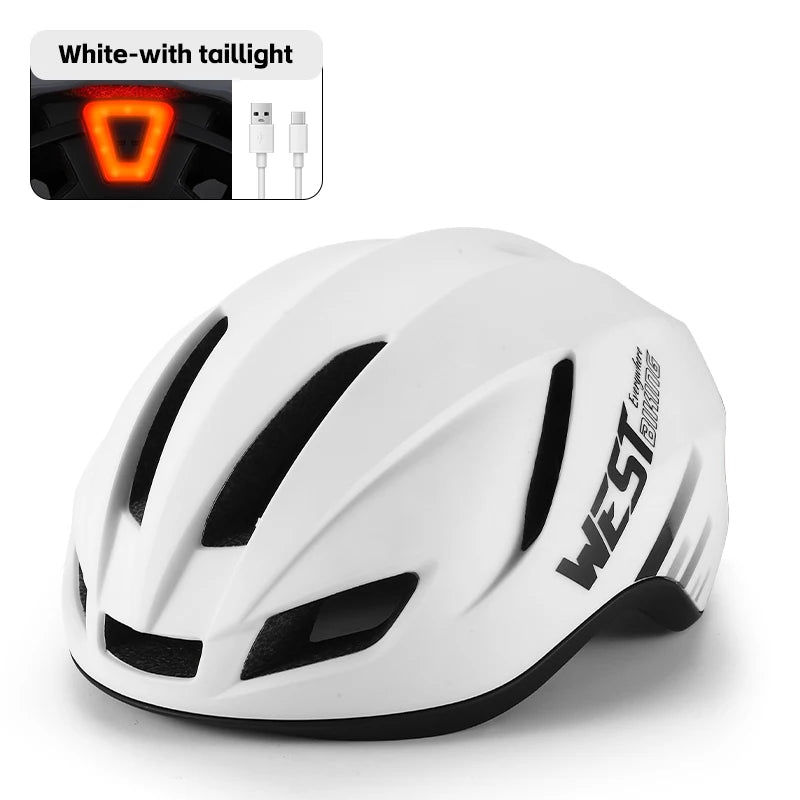 NEW Arrivals 14 Colors Bicycle Helmet Lightweight LED Lights Pneumatic Bike Helmet Men Women MTB Mountain Road Ciclismo Cycling Helmets Safety Cap Sports Cycling Accessories