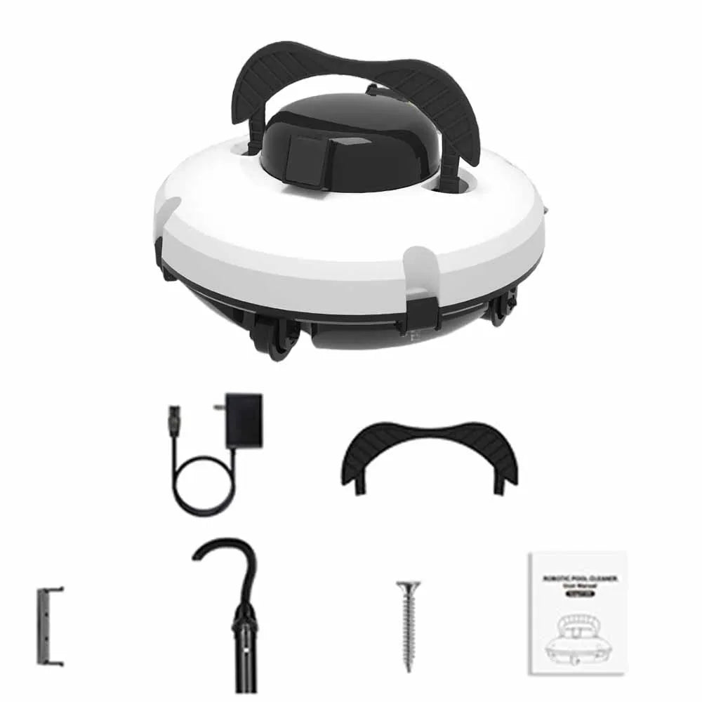 NEW UK/ US/ AUS/ EU Plug Powerful Wireless Cordless Robotic Pool Cleaner Pool Vacuum with Dual Motors Self Parking for Flat Ground Swimming Pools Set Water Pool Cleaning Supplies