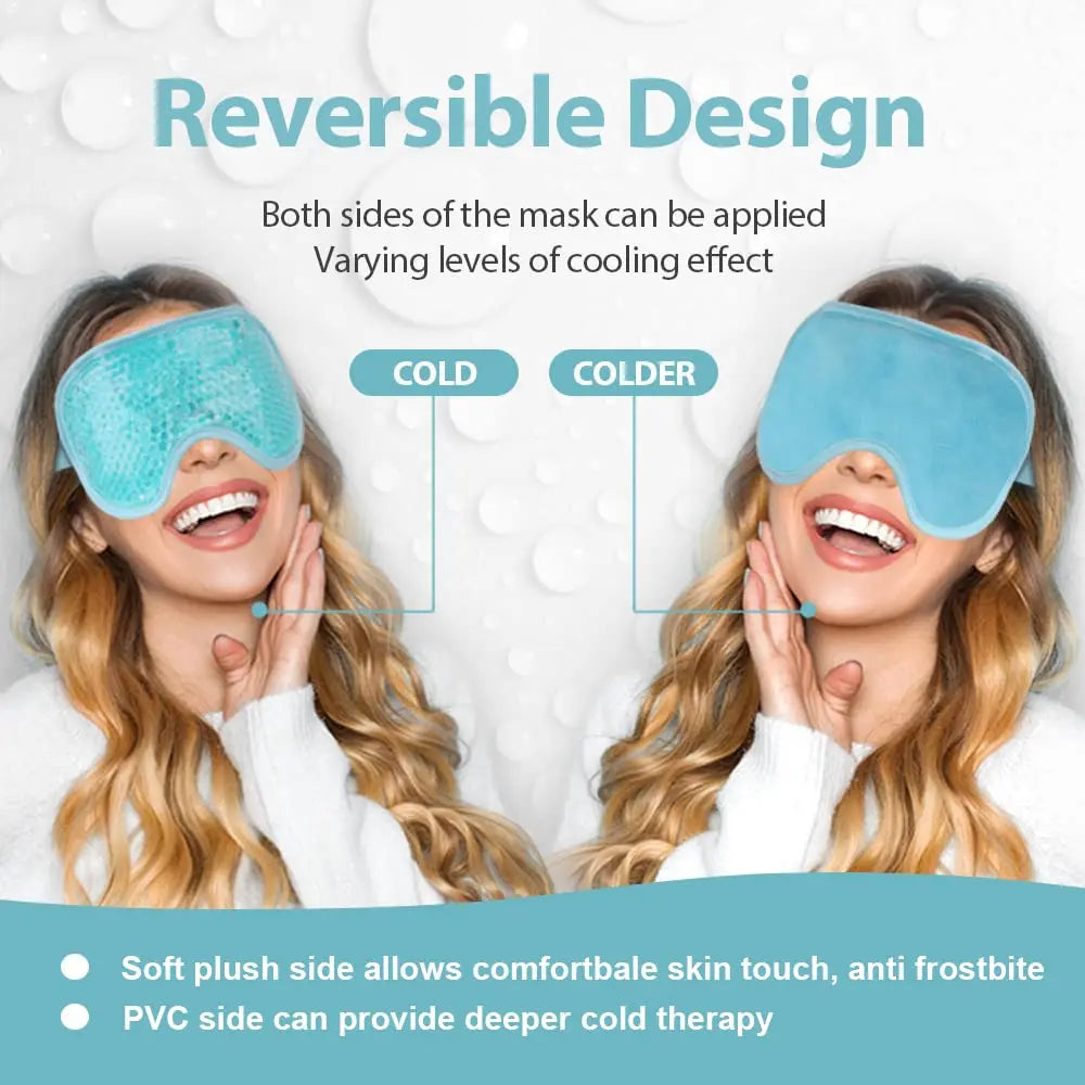 NEW Arrivals 2PCS Set 4 Colors Cold/Hot Use Cooling Gel Eye Mask Reusable Cold Eye Mask for Puffy Eyes, Eye Ice Pack Eye Mask with Soft Plush Backing for Dark Circles Ladies Beauty Salon Spa Supplies