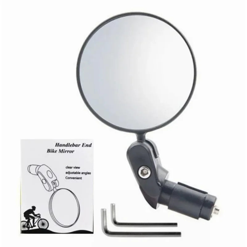 NEW Arrivals 1PCS Right Left Bike Rear View Mirror Reflector Adjustable Rotatable Handlebar Mirror Clear Rearview Electric Scooter Cycling Bicycle Accessories