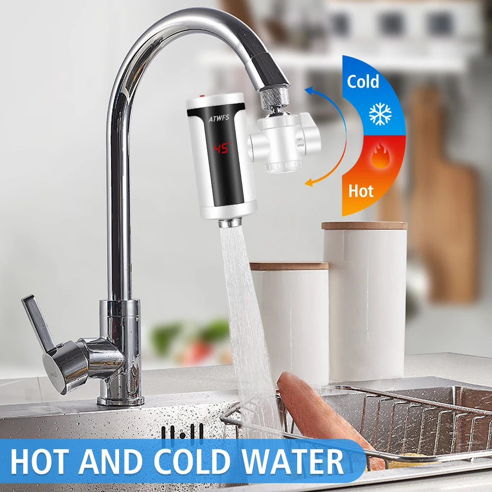 3300W Instant Hot Water Tap Electric Faucet Modern Instant Water Heating Faucet Kitchen Water Heater
