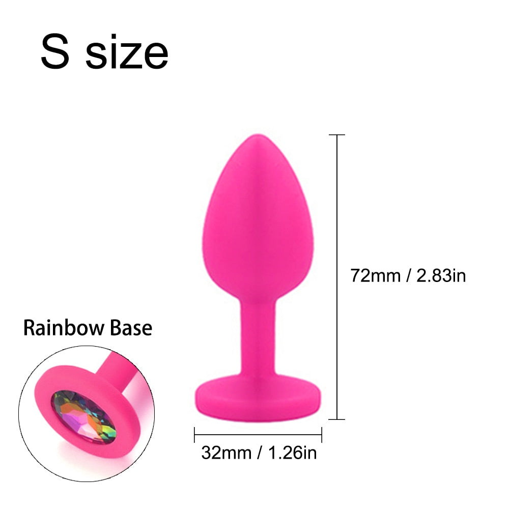 3 Sizes Sex Shop Adult Silicone Jewelry Anal Trainer Sex Prostate Back Yard Toy Anal Butt Plug for Women Man Couple Gay Unisex