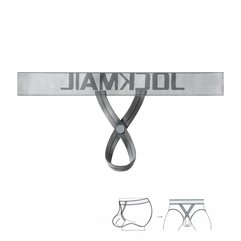 Adult Cockstraps Men Jockstrap Panties Sexy Thongs G String Adjustable Mobile Buttons Ring Penis Cockring Gay Underwear Thong Lingerie