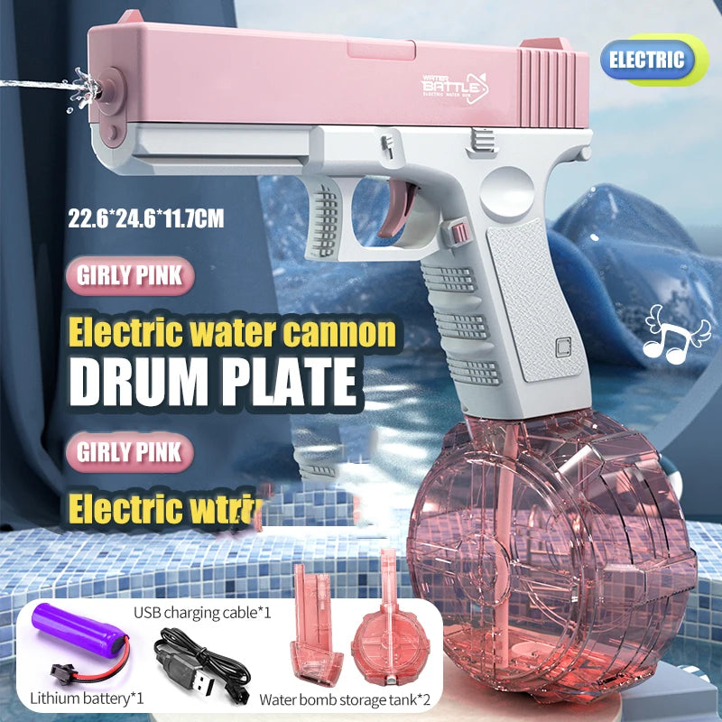 NEW Arrivals UZI Electric Water Gun Toys Beach Water Pool Games Bursts Adult-Children's High-Pressure Strong Charging Energy Water Automatic Water Spray Toy Guns Summer Sports Games Fun Toys Supplies