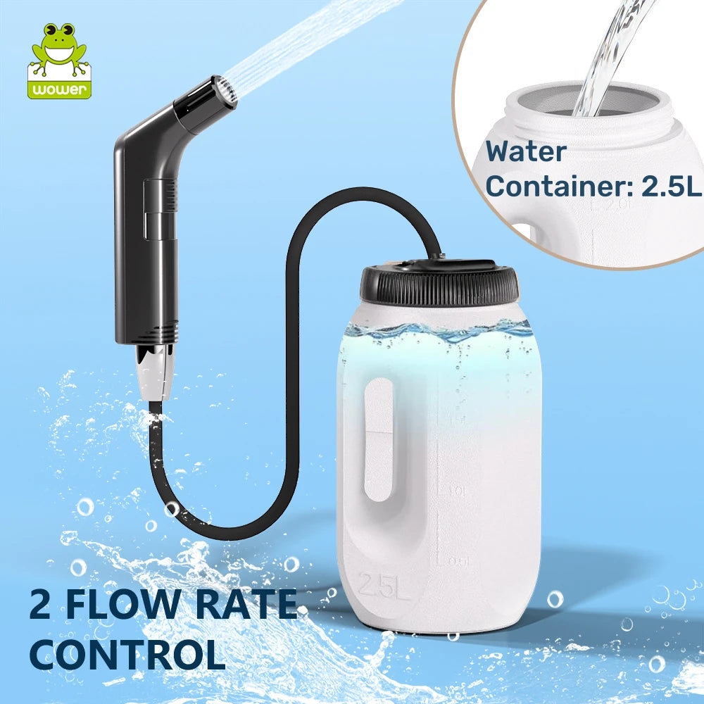 NEW 2.5L Portable Electric Bidet Rechargeable Hand Bidet Butt Sprayer for Personal Hygiene Cleaning Travel Camping Bidet Outdoor Travel Camping Cleaning Supplies