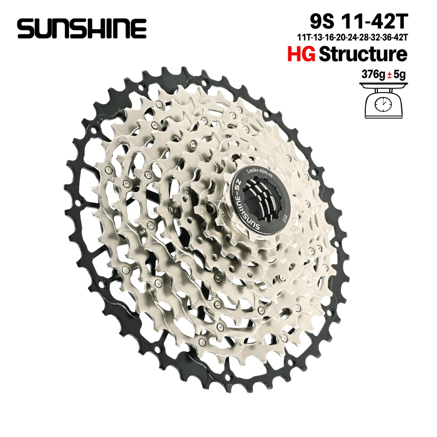 Ultralight Bicycle Cassette Freewheel Carbon Steel Material 9/10/11/12/13 Speed HG Structure Sprocket for Mountain Bike Bicycle Accessories Sports Supplies