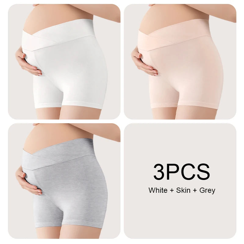 NEW Arrivals M (40-55 KG XL (63-75KG) 3PCS Set Pregnant Pants Shorts Push Up Panties for Pregnant Woman Belly Support Safety Pants Maternity Underwear Plus Size Panties