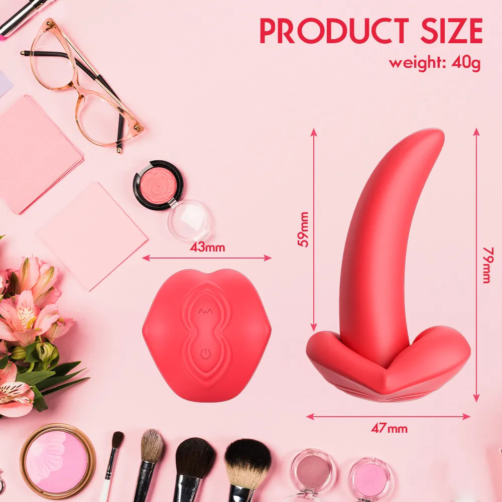 Remote Control Tongue Licking Vibrator Female Oral Clitoris Stimulator G Spot Massager Adult Goods Sex Toys for Women Panties