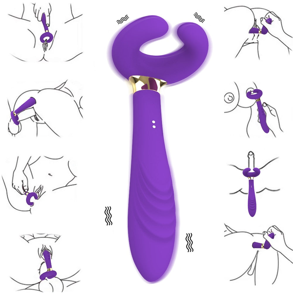 Penis Masturbator G Spot Vibrator Double Penetration Clit Clitoral Dildo Vibrador juguetes sexul3s Adult Sex Product for Couples