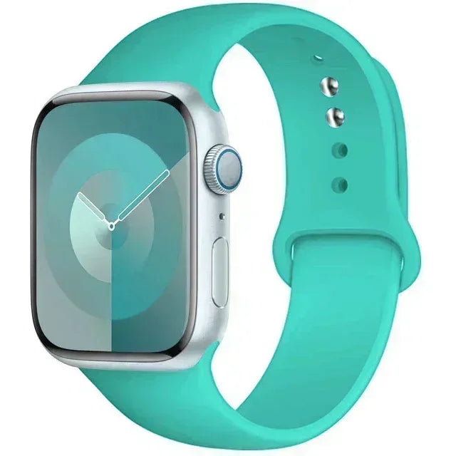 Original Silicone Strap For Apple Watch Band 44mm 38-40 42-46 41-45 46MM 49 mm Bracelet Watch Serie Accessories 10 9 7 4 5 6 8 SE Ultra 2 3 Electronics Supplies
