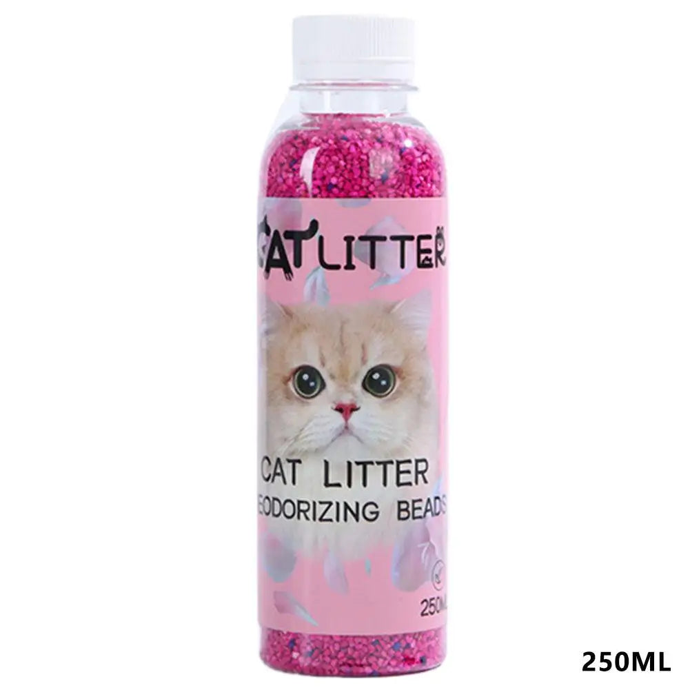 NEW 2PCS Set Cat Litter Deodorant Beads Efficient Deodorization Lasting Freshness Low Dust sanitary Cat Litter Deodorizing Beads Cats Hygiene Accessories Pets Supplies