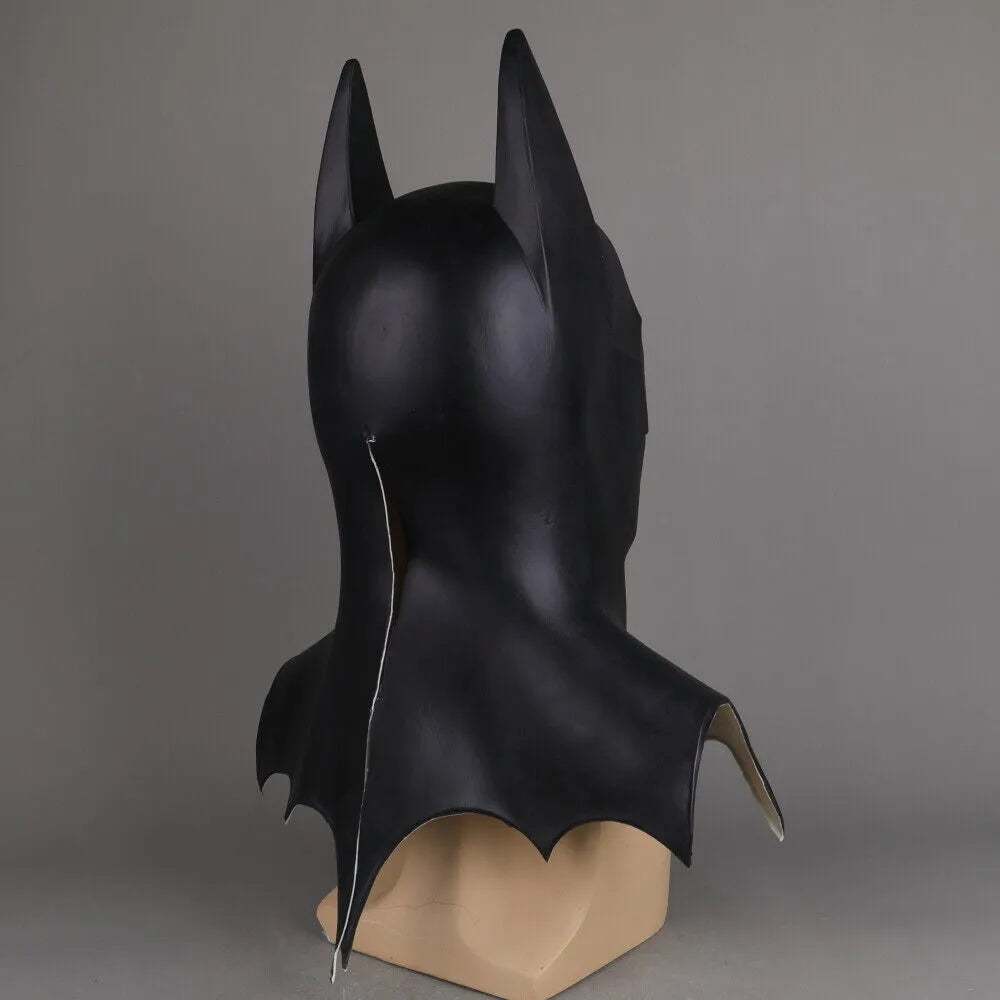 The Dark Knight Mask Superhero Cosplay Headgear Halloween Fancy Dress Party Film Role Play Black Latex Masks Kids Festival Gift