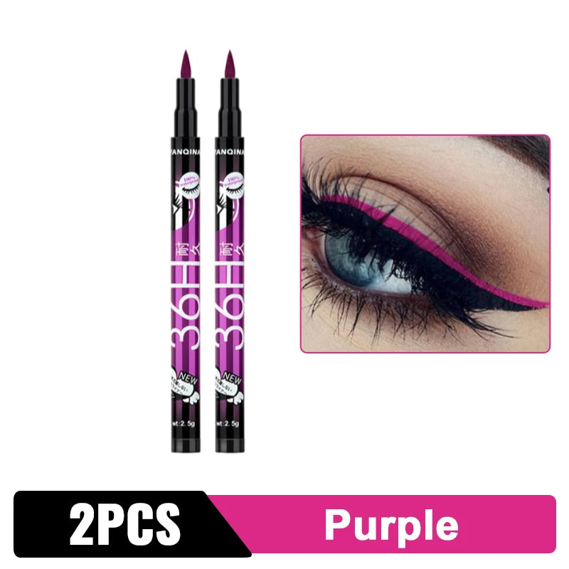 Liquid Eyeliner Quick-Dry Waterproof Eyeliner Pencil 36H Long-Lasting Black Liquid Eye Liner Pen Makeup Cosmetics Tool Beauty