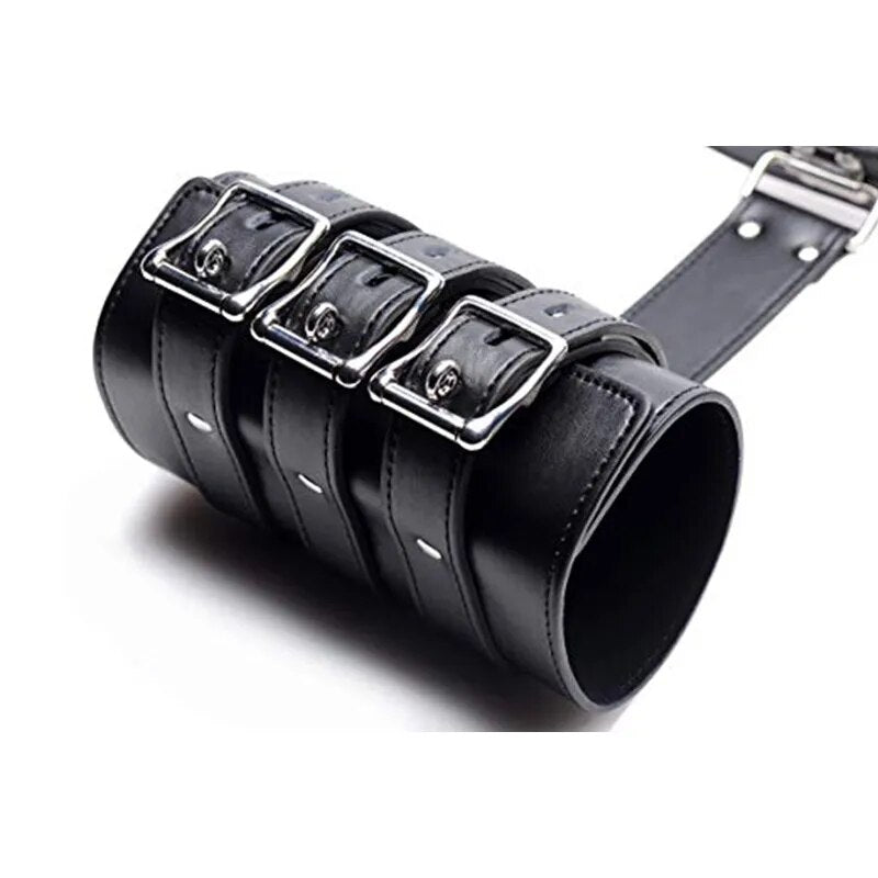 Leather Armbinder Restraint Bondage Handcuffs Arms Behind Back Strait Jacket BDSM Slave Sex Toys for Couples Fetish Adult Toys