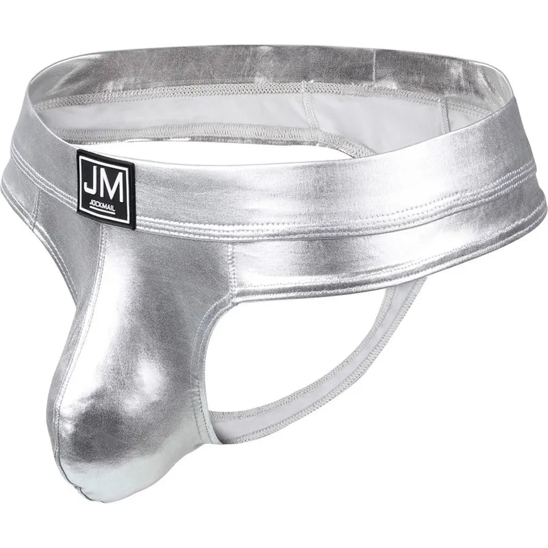 Adult Faux Leather Jockstrap Men Sexy Gay Underwear Penis Pouch Sissy Thong Lingerie Men Bikini Beifs Panochas Cueca Tanga Slip