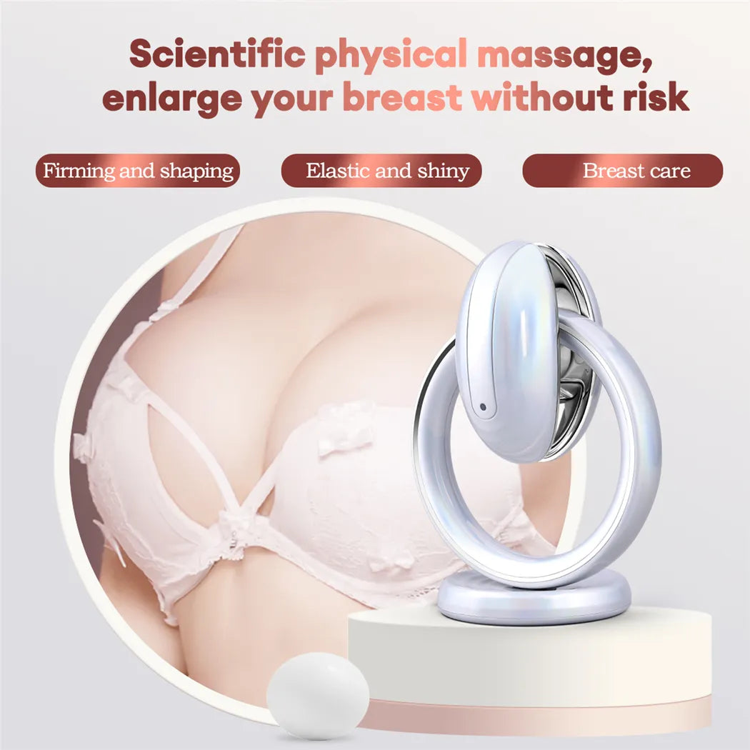 CkeyiN Electric Breast Massager EMS Pulse Bust Lift Enhancer Wireless Sonic Vibration Breast Enlargement Bra Anti-Chest Sagging