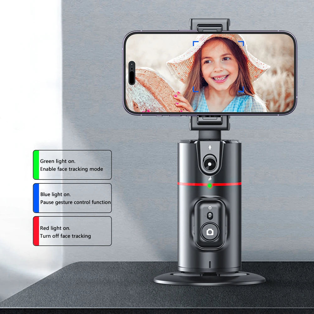 New 360 Rotation Follow-Up Gimbal Stabilizer Monopod Foldable Desktop Tracking Gimbal Stand For YouTube TikTok Instagram Reels Live Photography Smartphones Supplies Mobile Phones Electronics Products Tools