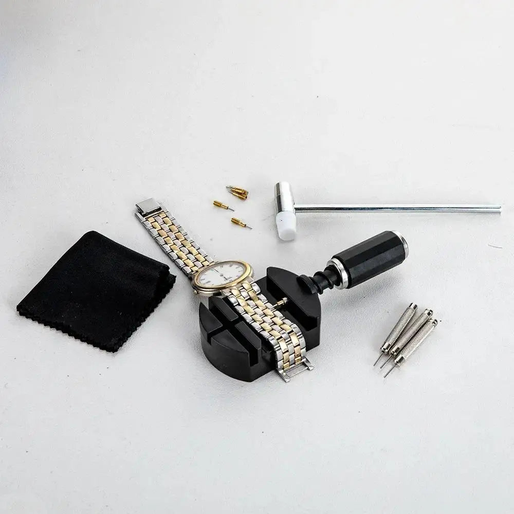 NEW Arrivals 11PCS Set Watch Repair Tool Strap Band Adjuster Tool With Pin Watch Bracelet Necklace Link Pin Remover Tool Watch Regulator Tool Easy To Use Jewelry Accessories