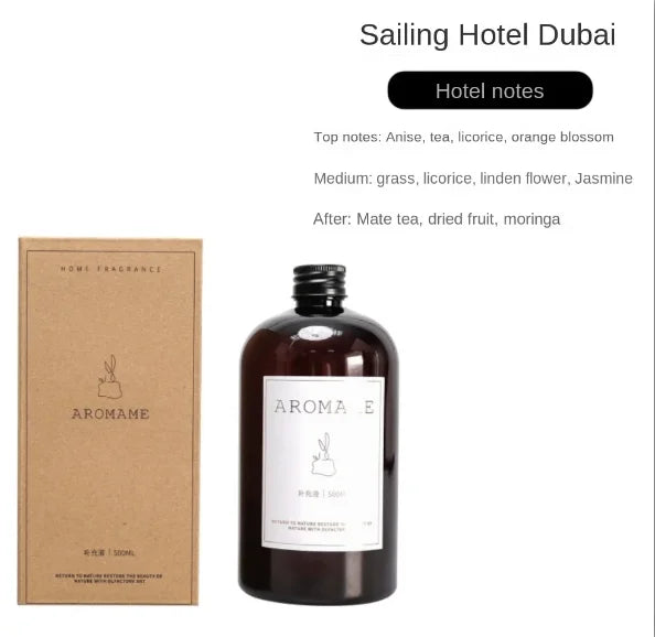 NEW Arrivals 1000ml Burj Al Arab Reed Diffuser Oil Hilton Shangri-La Hotel Lasting Aromatherapy Fragrance Replacement Essential Oils for Home SPA Office Living Room Korean Perfumes