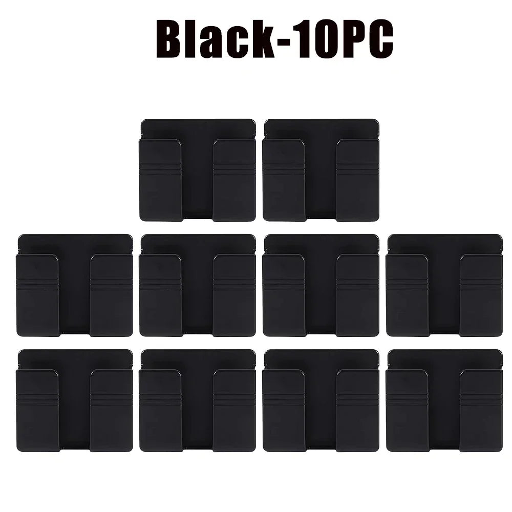 NEW Arrivals 40PCS Set Multifunctional Wall Mount Phone Holder Charging Station Storage Dock Organizer Box Remote Control Shelf Bracket Home Office Mobile Phones Accessories