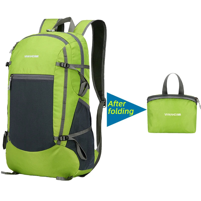 NEW 18L Portable Foldable Backpack Folding Mountaineering Bag Ultralight Women Men Outdoor Climbing Cycling Travel Knapsack Hiking Daypack Sports Accessories