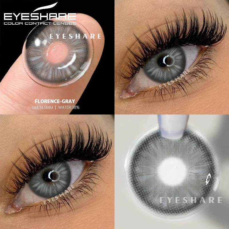 15 Colors/Styles 1 Pair New Natural Color Contact Lenses Brown Lenses Beauty Fashion Gray Pupils Lens Blue Lenses with High Quality Lens Eyewear Accessories Beauty Salon Supplies