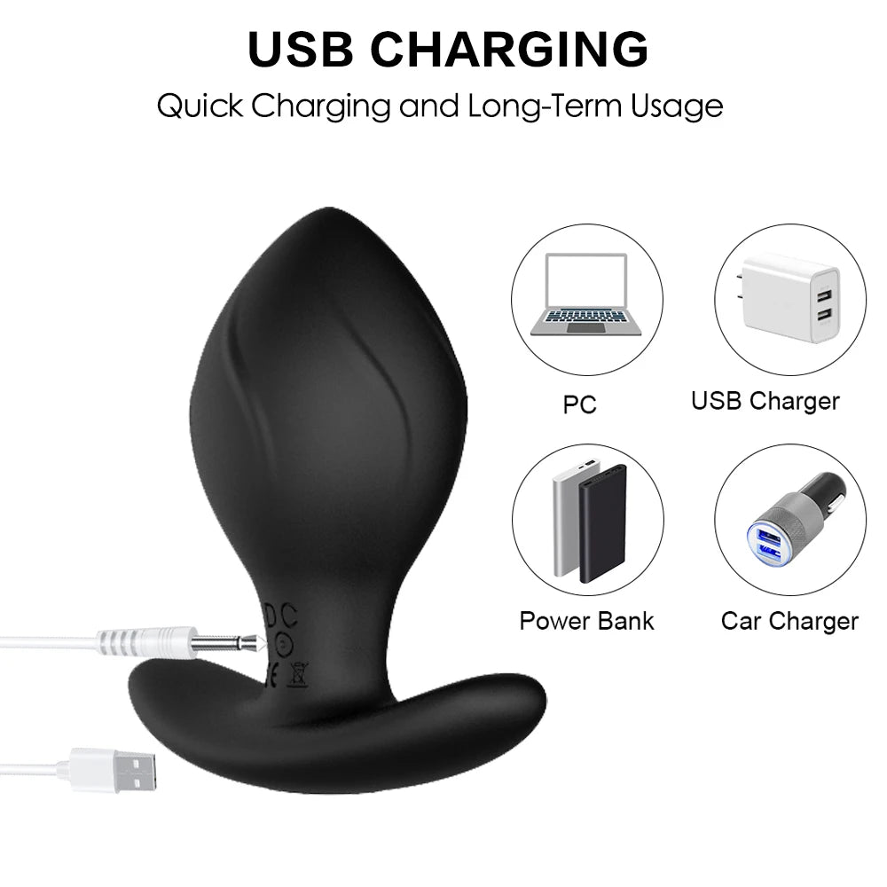 Wireless Remote Control Vibration Masturbation Silicone Anal Plug Masturbator Vibrator Dildo Female Sex Toy Male Adult Products