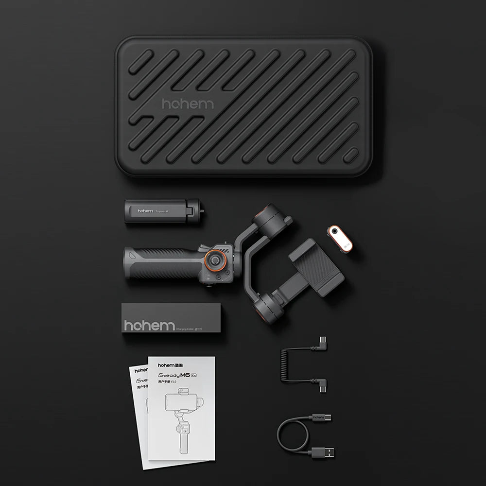 Professional M6 Kit Gimbal for Smartphone Remote Control Tripod Set, 3-Axis Gimbal, AI Tracker, Fill Light,Live Streaming for iPhone 15 Pro Max and Android Stabilizer Mobile Cell Phones Accessories Products Electronic Suppli