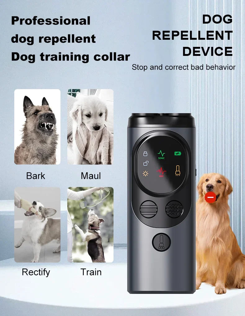 New Arrivals Ultrasonic Bark Catcher with LED Flashlight, Dog Repeller, Anti-Barker, Deterrent Bark Repeller Pets Supplies