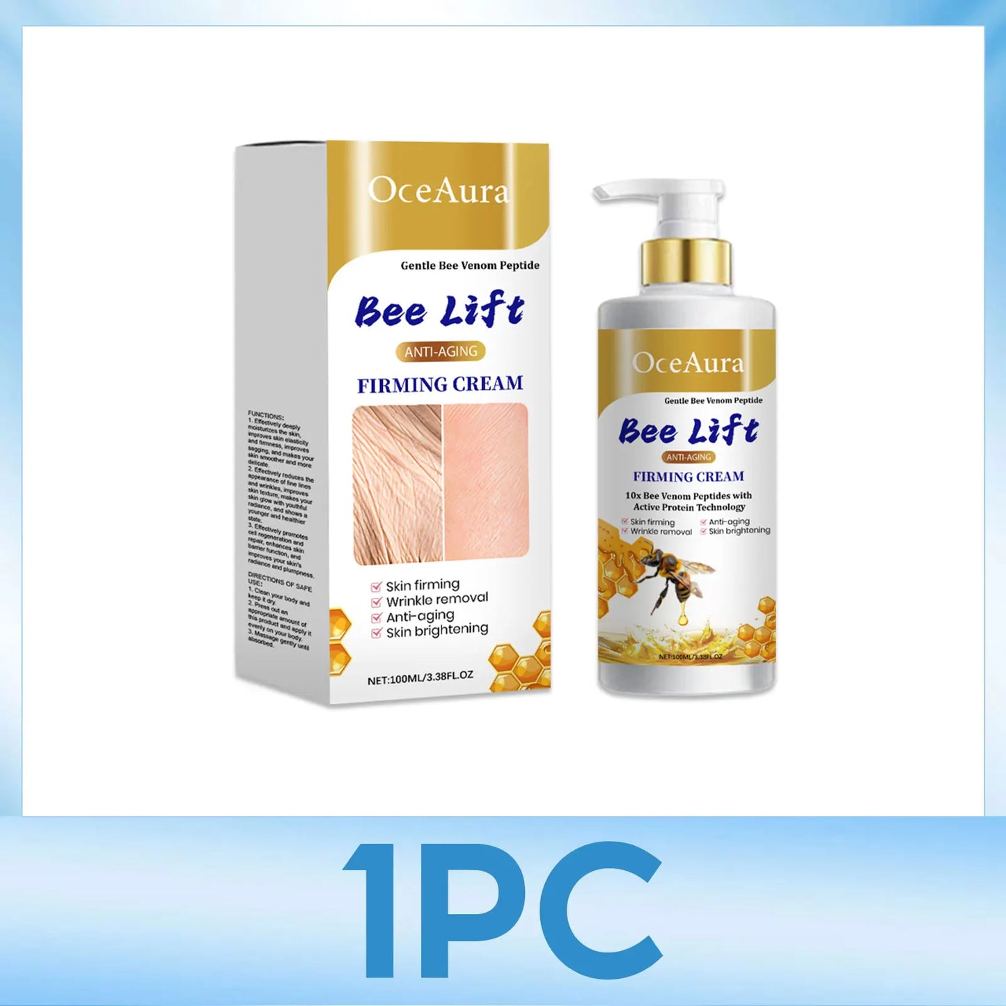 NEW Arrivals Korean Bee Venom Skin Cream Remove Chicken Skin Firming Smooth Bright Moisturizer Anti-Dryness Improve Sagging Lifting Body Milk Lotion Skin Care Supplies