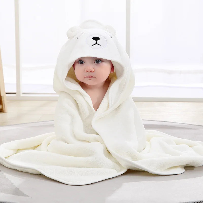 NEW Personalized Custom Name Embroidered Newborn Letter Nursery Baby Bath Towel Shower Robe Towel Wear A Hat Gifts for Boy Girl Children