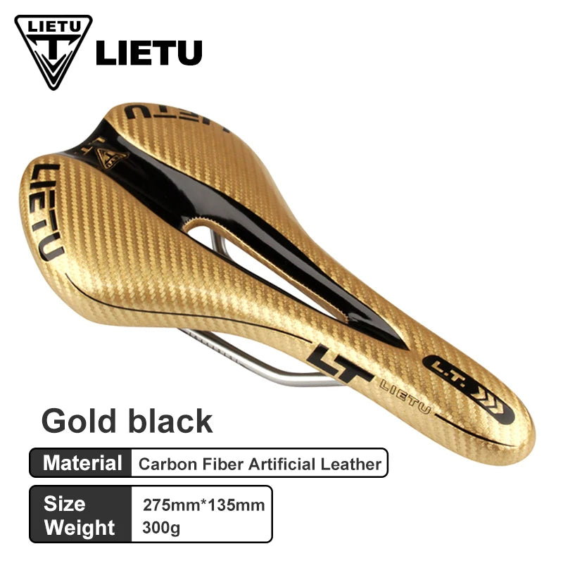 NEW Arrivals 12 Colors Bicycle Carbon Fiber Saddle MTB Road Bike Cycling Silicone Skid-Proof Saddle Seat Silica Gel Cushion Seat Leather Front Seat Mat Bicycles Accessories