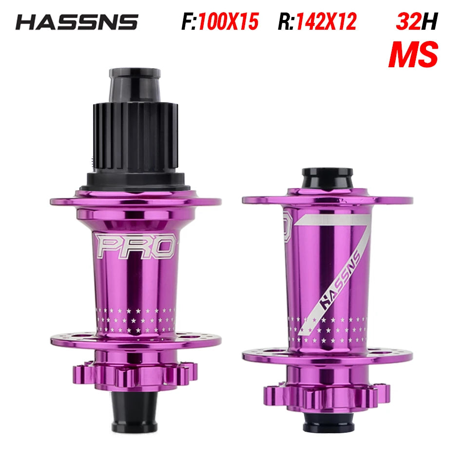NEW Arrivals PRO7 Bicycle Hub 24/32Holes J-Bend Spokes THRU Axle 12X142 HG/XD/MS 4Pcs Set Sealed Bearing for SHIMANO Mountain Bike Road Racing Bikes Freehub Bicycle Accessories