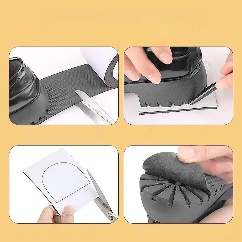 NEW 1 Roll Thick Non-Slip Wear-Resistant Shoe Sole Sticker - Anti-Abrasion Heel for Quieter, Sound-Canceling Chunky Heels Protection Shoes Boots Anti-Slip Tape Footwear Shoes Accessories