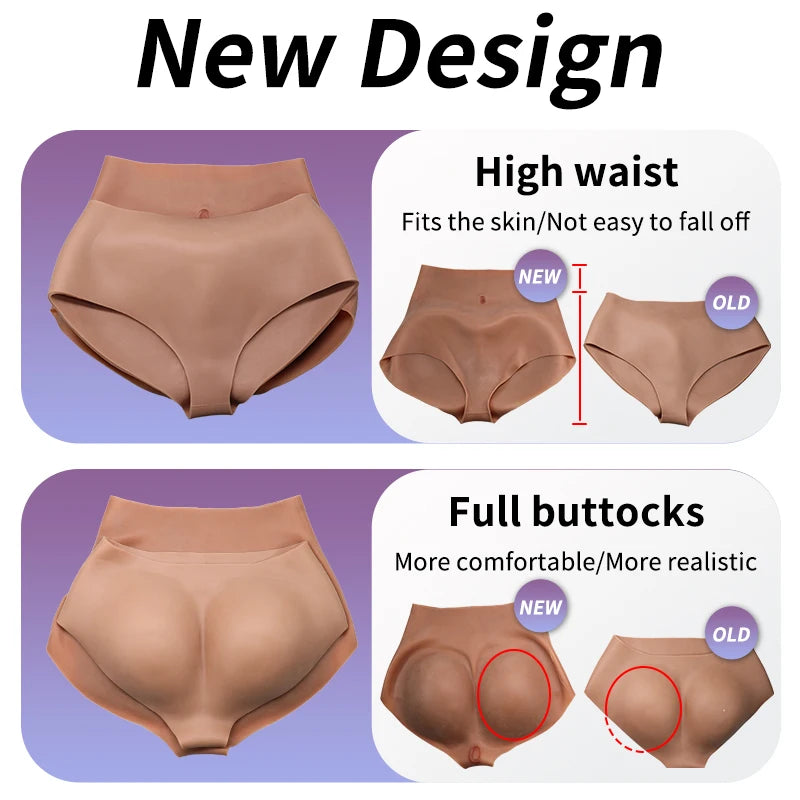 High Waist Female Silicone Big Buttocks Lifting Padded Pants Natural Fack Full Booty Shapewear Super Soft For Woman