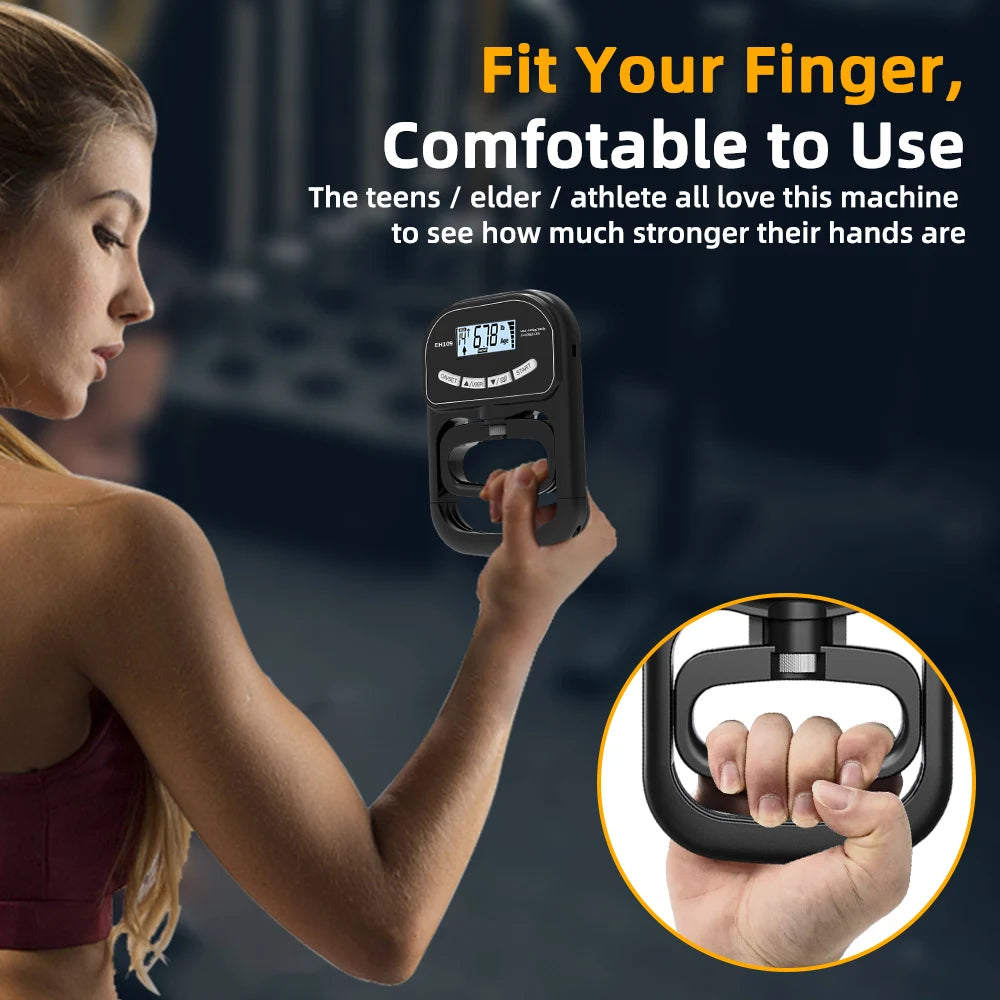 NEW Arrivals Electronic Grip Strength Tester 265Lbs/120Kg Digital Hand Dynamometer Grip Strength Meter USB LCD Screen Hand Grip Dynamometer Sports Accessories