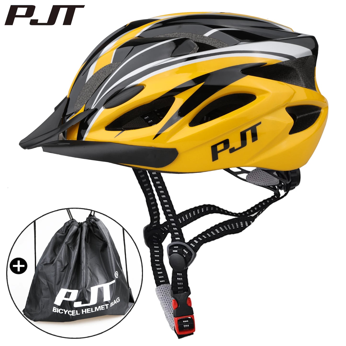 5 Colors PMT Cycling Helmet + Bag Set Comfort Lining Lightweight Hollow Riding Safety Cap Head Protection Bicycle MTB Helmets Men Women Bike Helmet