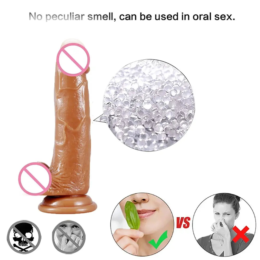 Realistic Silicone Dildo Huge Sucker Soft for Women Masturbator Female Vagina Massage Anal Plug Sex Product 18+