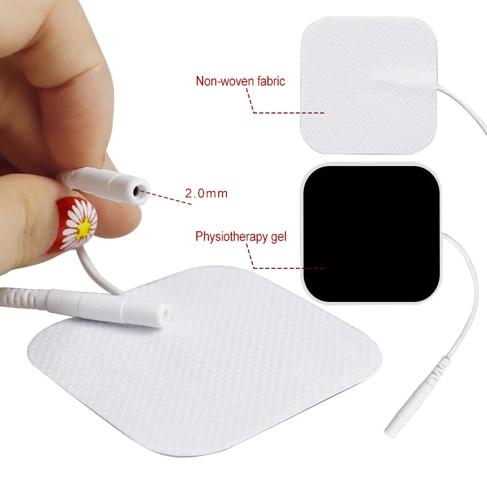 NEW Arrivals 10/20/50/100PCS 4×4cm/5×5cm TENS Electrode Pads Massager Electrodes Patch For Acupuncture Pulse EMS Muscle Stimulator Sticker Health Care Supplies