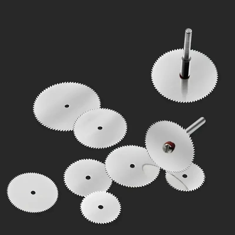 NEW 11PCS Set Mini Circular Saw Blade Set Precision Woodworking Cutting Disc with 1 Rod 22mm 25mm 32mm for Cutting Wood Metal