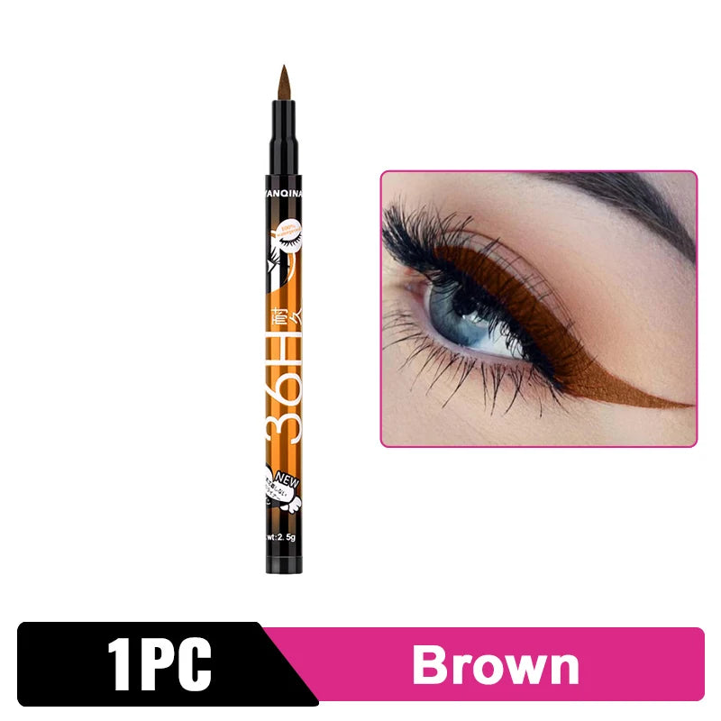 Liquid Eyeliner Quick-Dry Waterproof Eyeliner Pencil 36H Long-Lasting Black Liquid Eye Liner Pen Makeup Cosmetics Tool Beauty