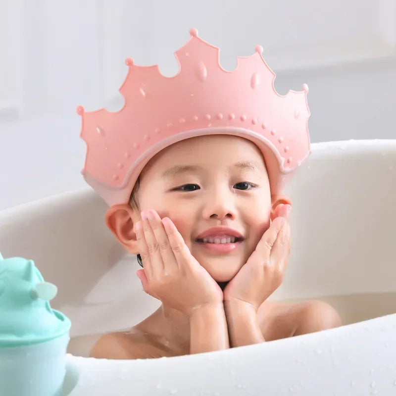 NEW Children Bathing Shower Cap Hat Safe Shampoo Shower Bathing Bath Protect Soft Cap Hat For Baby Wash Bath Caps Cup Hair Shield Babies Personal Care Supplies