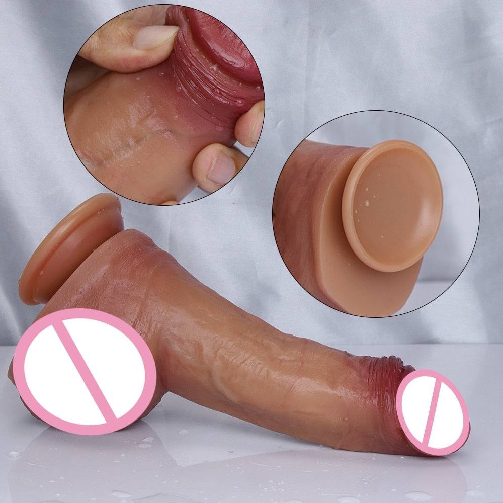 Realistic Water Spray Big Dildo Anal Sex Toy for Women Adult Gift Silicone Ejaculating Masturbators Penis Big Suction Cup Dick
