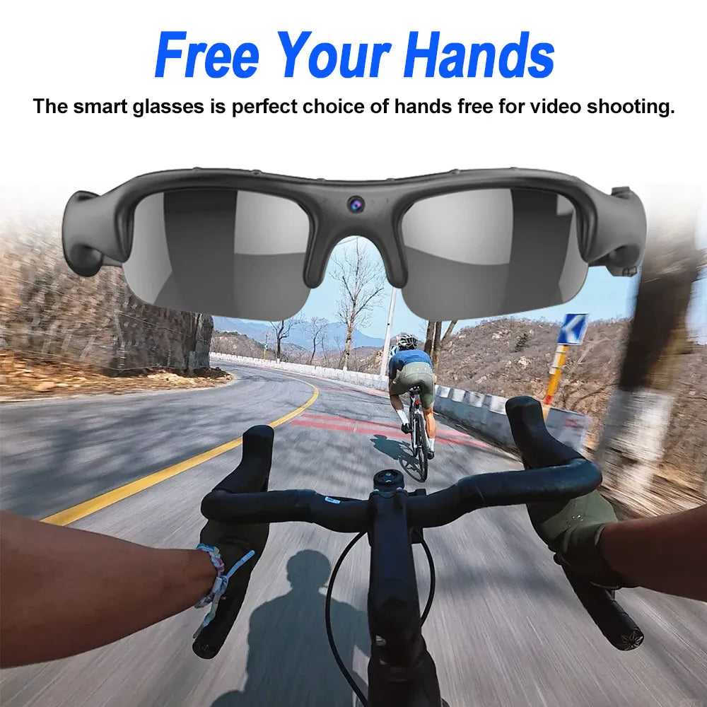 NEW HD 1080P Glasses WIFI Camera Outdoor Bicycle Motorcycle Security Protection Sunglasses Video Camera Smart Glasses Sports Camera