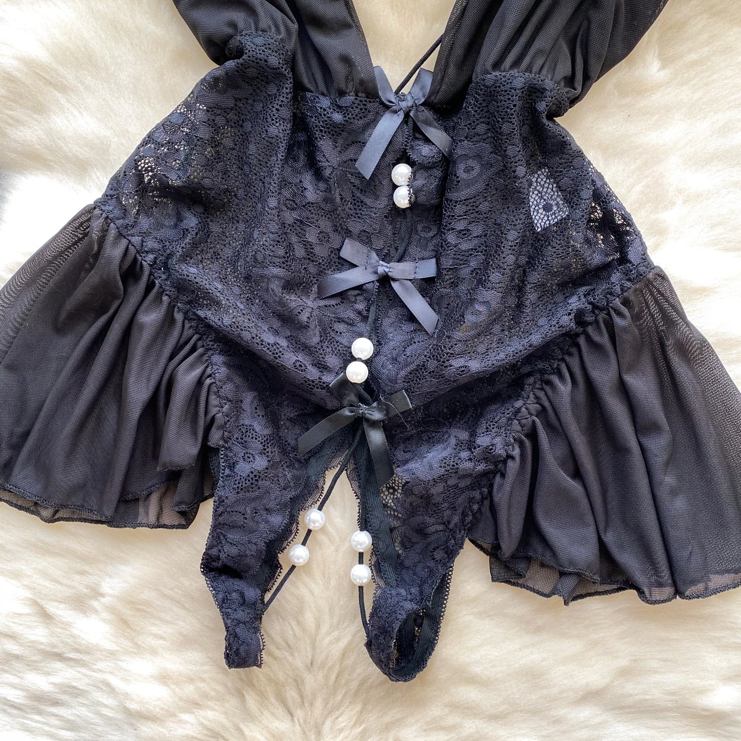 NEW Arrivals Black/Red Beaded Lace Strappy Rompers Jumpsuit Lingerie One Piece Combination Catsuits Skinny Sexy Bodysuits V-Neck Women Solid Clothes