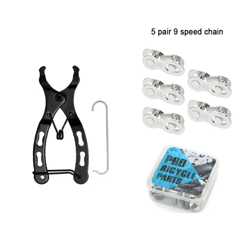 NEW Arrivals 12PCS Set Bicycle Repair Tool Set Chain Wear Checker 6/7/8/9/10/11 Speed Joint Magic Buckle MTB Chain Link Plier Bike Buckle Chain Breaker Cycling Accessories Sports Supplies