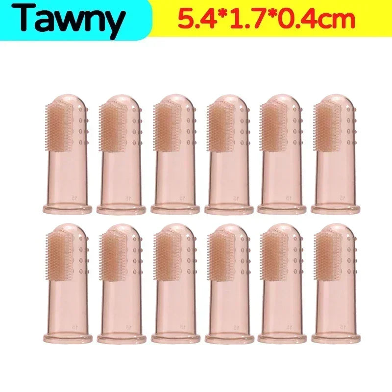 NEW Arrivals 20PCS Set Pet Finger Soft Silicone Toothbrush Teeth Cleaning Bad Breath Silicone Tooth Brush Tools Dog Cat Pet Cleaning Supplies