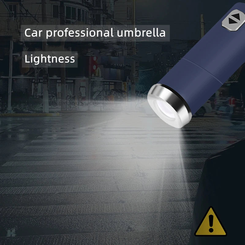 NEW Original Mercedes Benz 3 Colors Automatic Lighting Reflective Stripe Reverse Led Light 10 Ribs Windproof Umbrellas for Mercedes Benz B/C/E/S Class A Class C200L GLC GLK Car Accessories